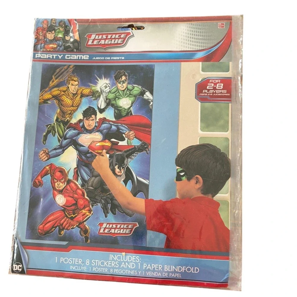 Marvel Spider-Man Inflatable Pinata & DC Justice League Party Game Set New